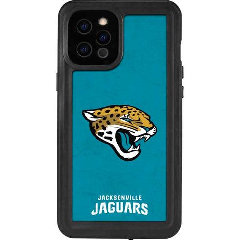 NFL Jacksonville Jaguars Distressed iPhone 12 Pro Max Waterproof Case