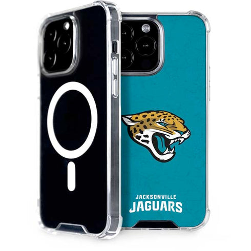 NFL Jacksonville Jaguars Distressed iPhone 13 Pro Max MagSafe Case