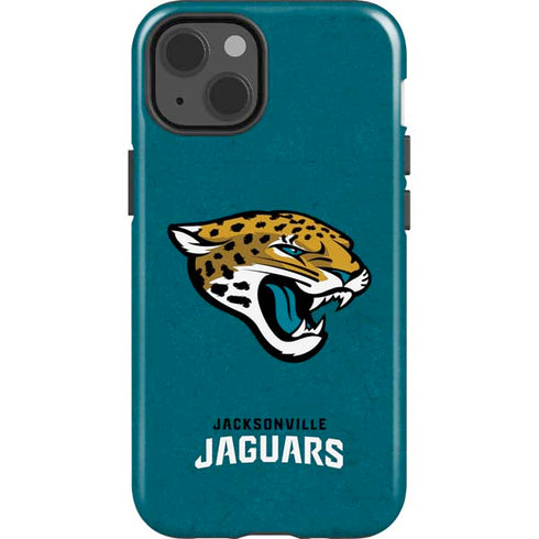 NFL Jacksonville Jaguars Teal Distressed iPhone 15 Impact Case