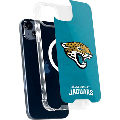 NFL Jacksonville Jaguars Distressed iPhone 15 Plus MagSafe Case