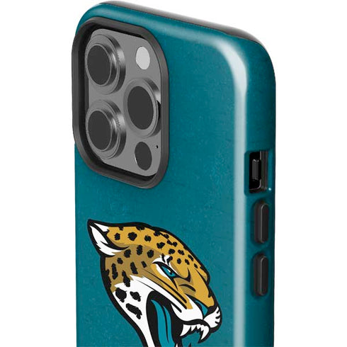 NFL Jacksonville Jaguars Teal Distressed iPhone 14 Pro Impact Case