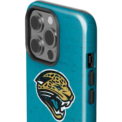 NFL Jacksonville Jaguars Distressed iPhone 15 Pro Impact Case