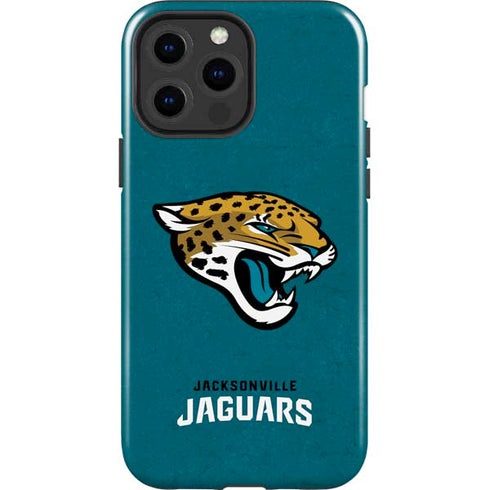 NFL Jacksonville Jaguars Teal Distressed iPhone 15 Pro Max Impact Case