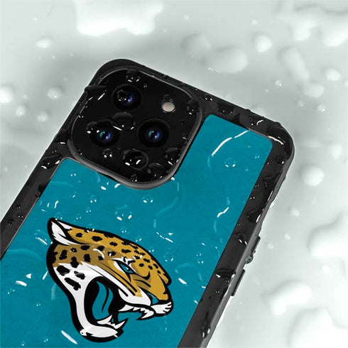 NFL Jacksonville Jaguars Distressed iPhone 14 Pro Max Waterproof Case