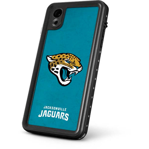 NFL Jacksonville Jaguars Distressed iPhone XR Waterproof Case