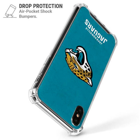 NFL Jacksonville Jaguars Distressed iPhone XS Max Clear Case