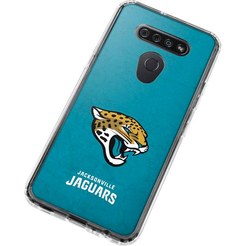 NFL Jacksonville Jaguars Distressed LG K51/Q51 Clear Case