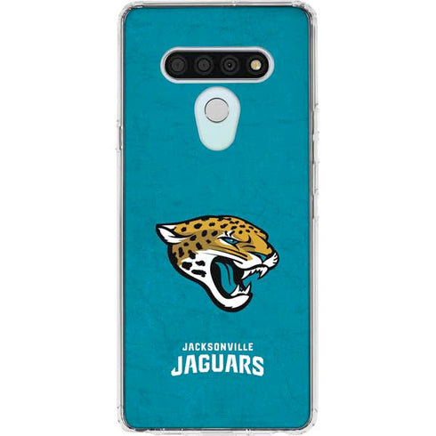 NFL Jacksonville Jaguars Distressed LG Stylo 6 Clear Case