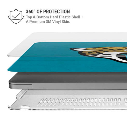 NFL Jacksonville Jaguars Distressed MacBook Pro 16in (2021-25) Case plus Skin
