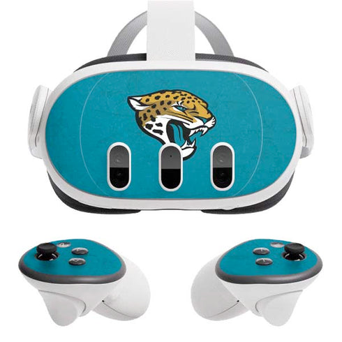 NFL Jacksonville Jaguars Distressed Meta Quest 3 Skin