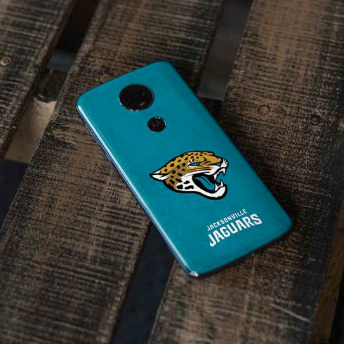 NFL Jacksonville Jaguars Distressed Moto E5 Plus Skin