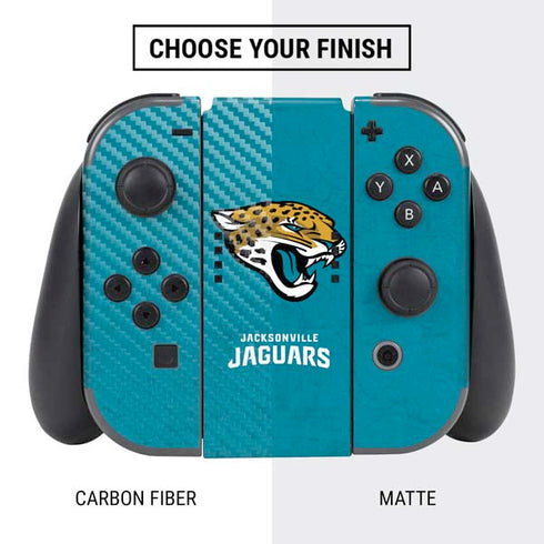 NFL Jacksonville Jaguars Distressed Nintendo Switch Bundle Skin