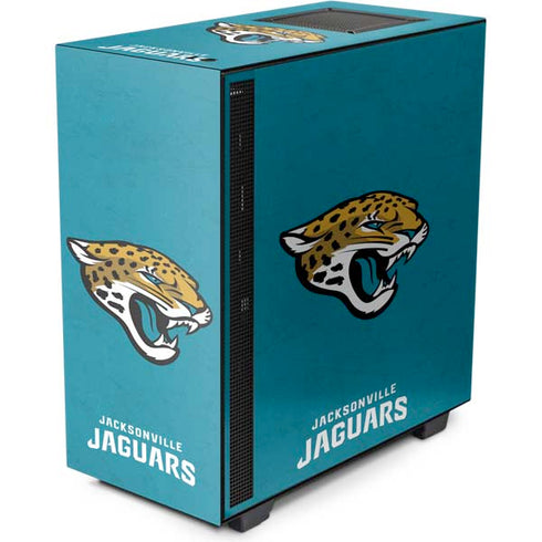NFL Jacksonville Jaguars Distressed NZXT H510 Compact ATX Mid-Tower Case Skin