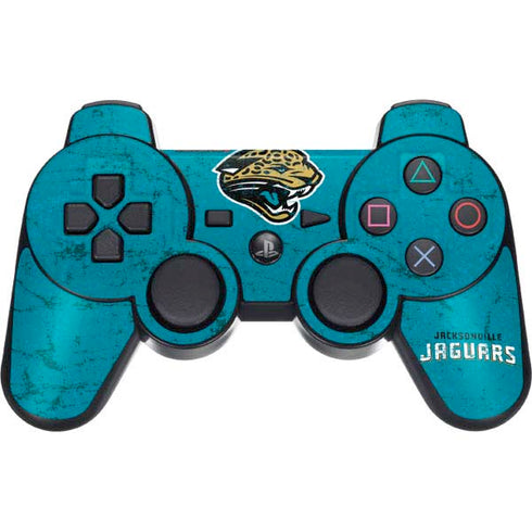 NFL Jacksonville Jaguars Distressed PS3 Dual Shock wireless controller Skin