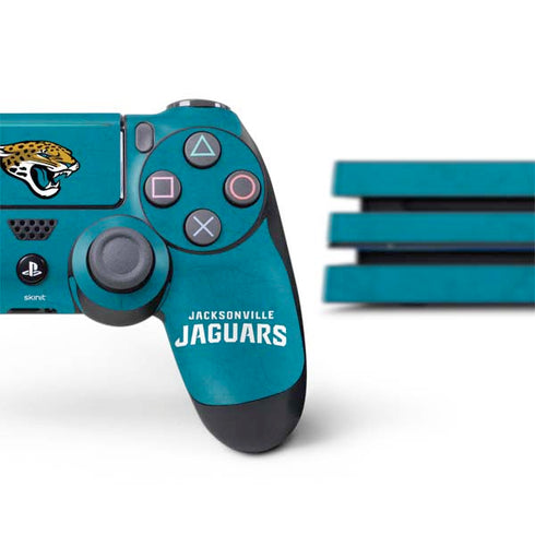 NFL Jacksonville Jaguars Distressed PS4 Pro Bundle Skin