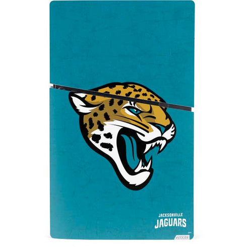 NFL Jacksonville Jaguars Distressed PS5 Slim Digital Edition Bundle Skin