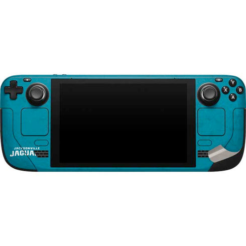 NFL Jacksonville Jaguars Distressed Steam Deck Handheld Gaming Computer Skin