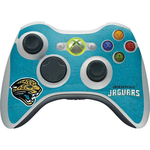 NFL Jacksonville Jaguars Distressed Xbox 360 Wireless Controller Skin
