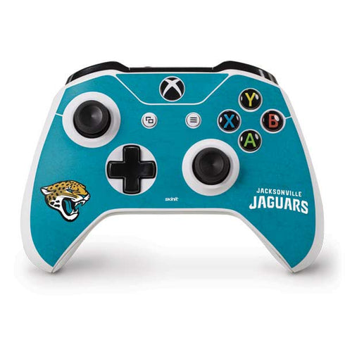 NFL Jacksonville Jaguars Distressed Xbox One S Controller Skin