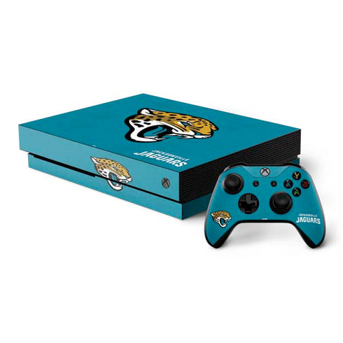 NFL Jacksonville Jaguars Distressed Xbox One X Bundle Skin