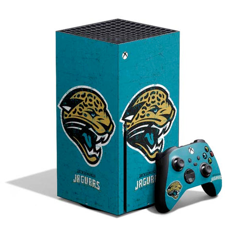 NFL Jacksonville Jaguars Distressed Xbox Series X Bundle Skin