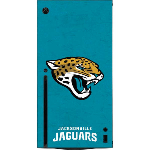 NFL Jacksonville Jaguars Distressed Xbox Series X Console Skin