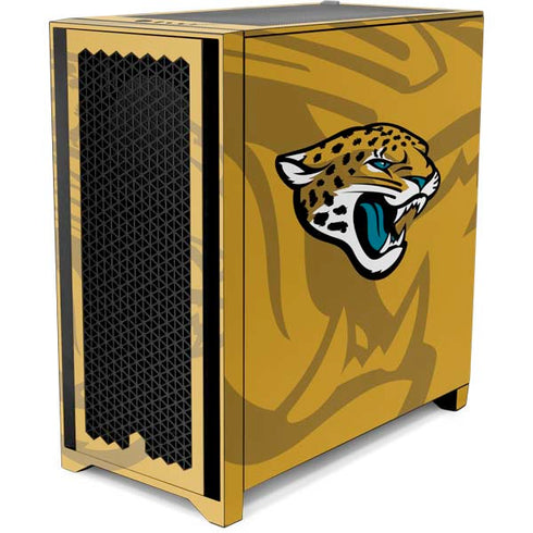 NFL Jacksonville Jaguars Double Vision Corsair 4000D Tempered Glass Mid-Tower ATX Case Skin