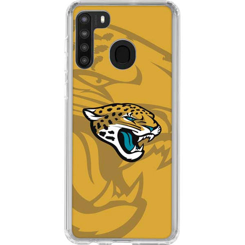 NFL Jacksonville Jaguars Double Vision Galaxy A21 Clear Case