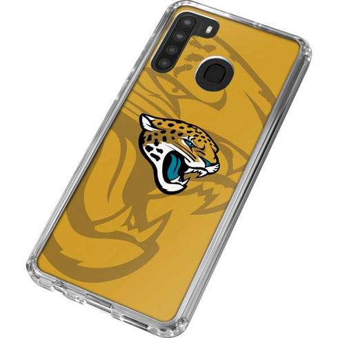 NFL Jacksonville Jaguars Double Vision Galaxy A21 Clear Case
