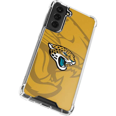 NFL Jacksonville Jaguars Double Vision Galaxy S21 FE Clear Case