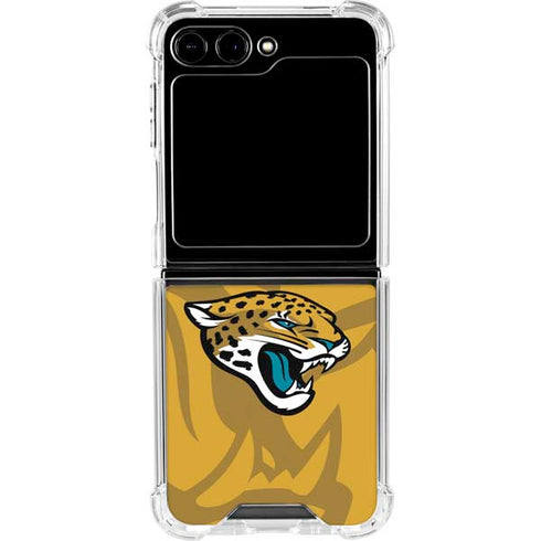NFL Jacksonville Jaguars Double Vision Galaxy Z Flip5 5G Clear Case