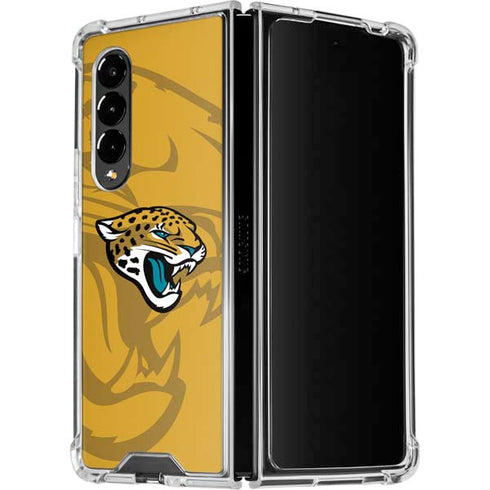 NFL Jacksonville Jaguars Double Vision Galaxy Z Fold4 5G Clear Case