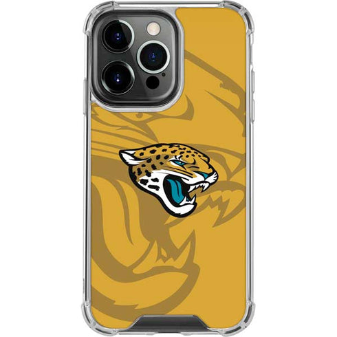 NFL Jacksonville Jaguars Double Vision iPhone 14 Pro Clear Case