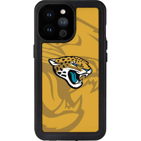 NFL Jacksonville Jaguars Double Vision iPhone 14 Pro Max Waterproof Case