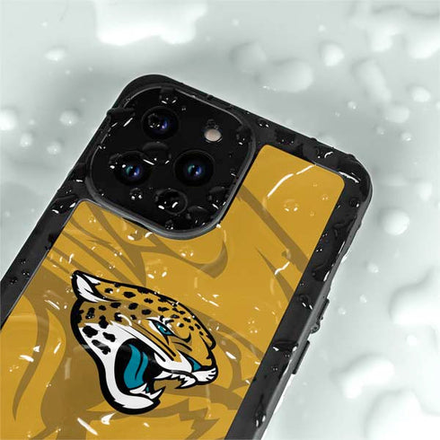 NFL Jacksonville Jaguars Double Vision iPhone 14 Pro Max Waterproof Case