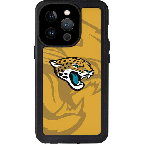 NFL Jacksonville Jaguars Double Vision iPhone 14 Pro Waterproof Case