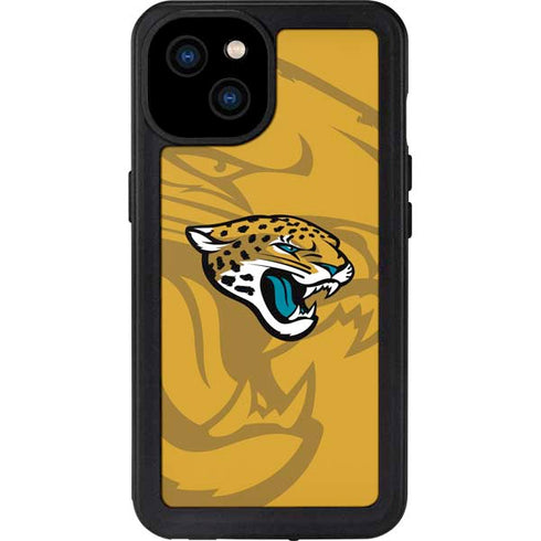 NFL Jacksonville Jaguars Double Vision iPhone 15 Plus Waterproof Case