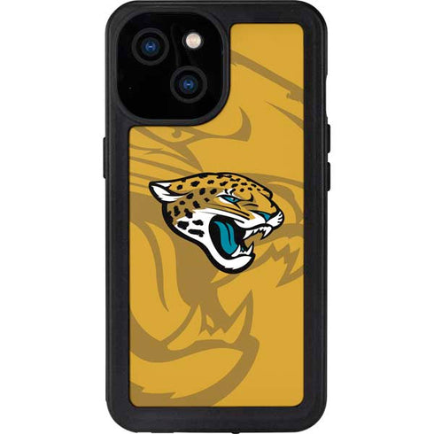 NFL Jacksonville Jaguars Double Vision iPhone 15 Waterproof Case