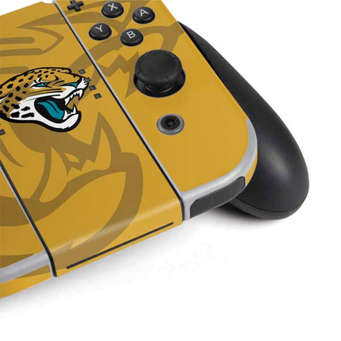 NFL Jacksonville Jaguars Double Vision Nintendo Switch OLED (2021) Skin