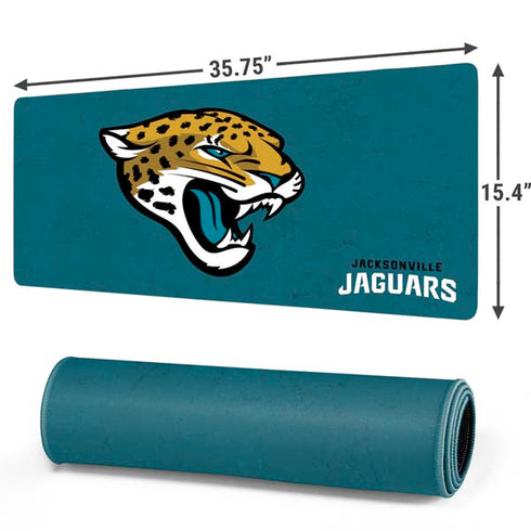 NFL Jacksonville Jaguars Teal Distressed Gaming Mouse Pad
