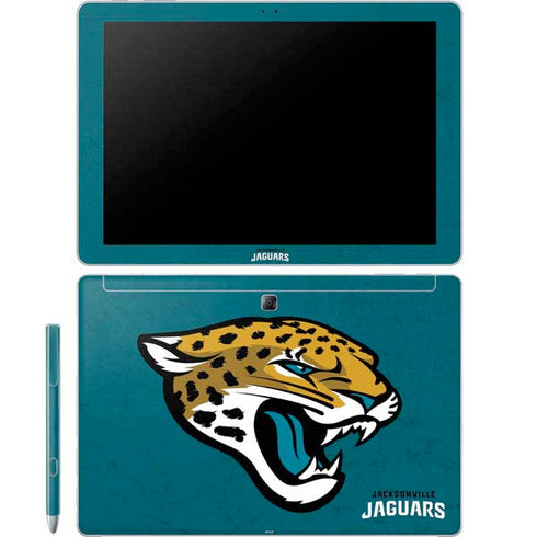 NFL Jacksonville Jaguars Teal Distressed Galaxy Book 12in Skin