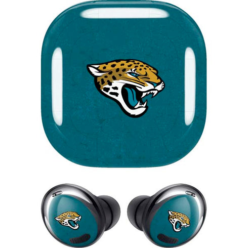 NFL Jacksonville Jaguars Teal Distressed Galaxy Buds Pro Skin