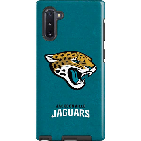 NFL Jacksonville Jaguars Teal Distressed Galaxy Note 10 Pro Case