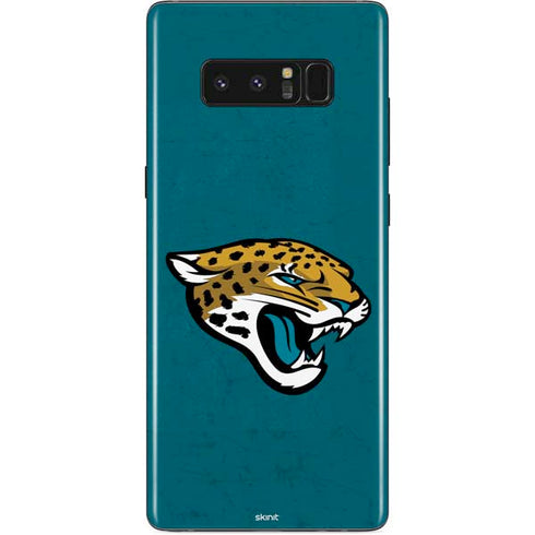 NFL Jacksonville Jaguars Teal Distressed Galaxy Note 8 Skin