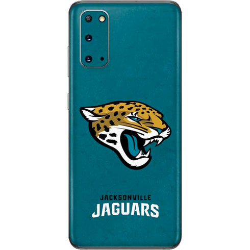 NFL Jacksonville Jaguars Teal Distressed Galaxy S20 Skin