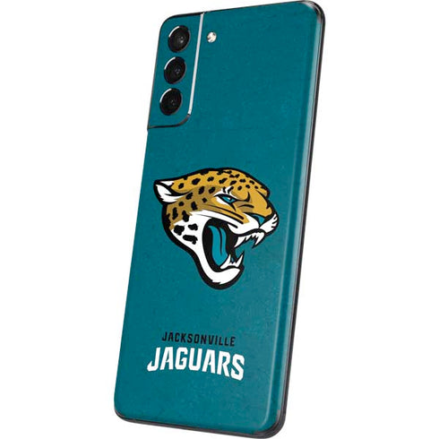 NFL Jacksonville Jaguars Teal Distressed Galaxy S21 5G Skin