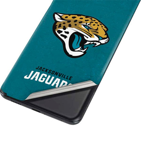 NFL Jacksonville Jaguars Teal Distressed Galaxy S21 5G Skin