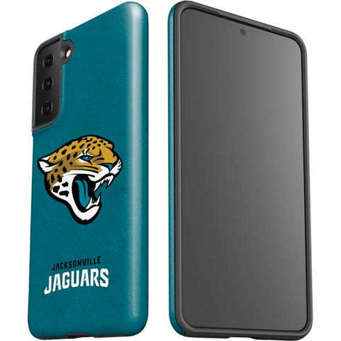 NFL Jacksonville Jaguars Teal Distressed Galaxy S21 FE Pro Case