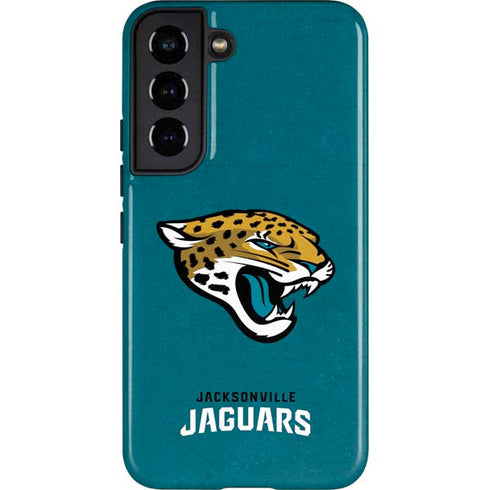 NFL Jacksonville Jaguars Teal Distressed Galaxy S22 Pro Case