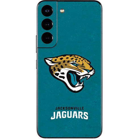 NFL Jacksonville Jaguars Teal Distressed Galaxy S22 Skin